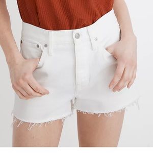 NWT Madewell Relaxed Denim Shorts in Tile White